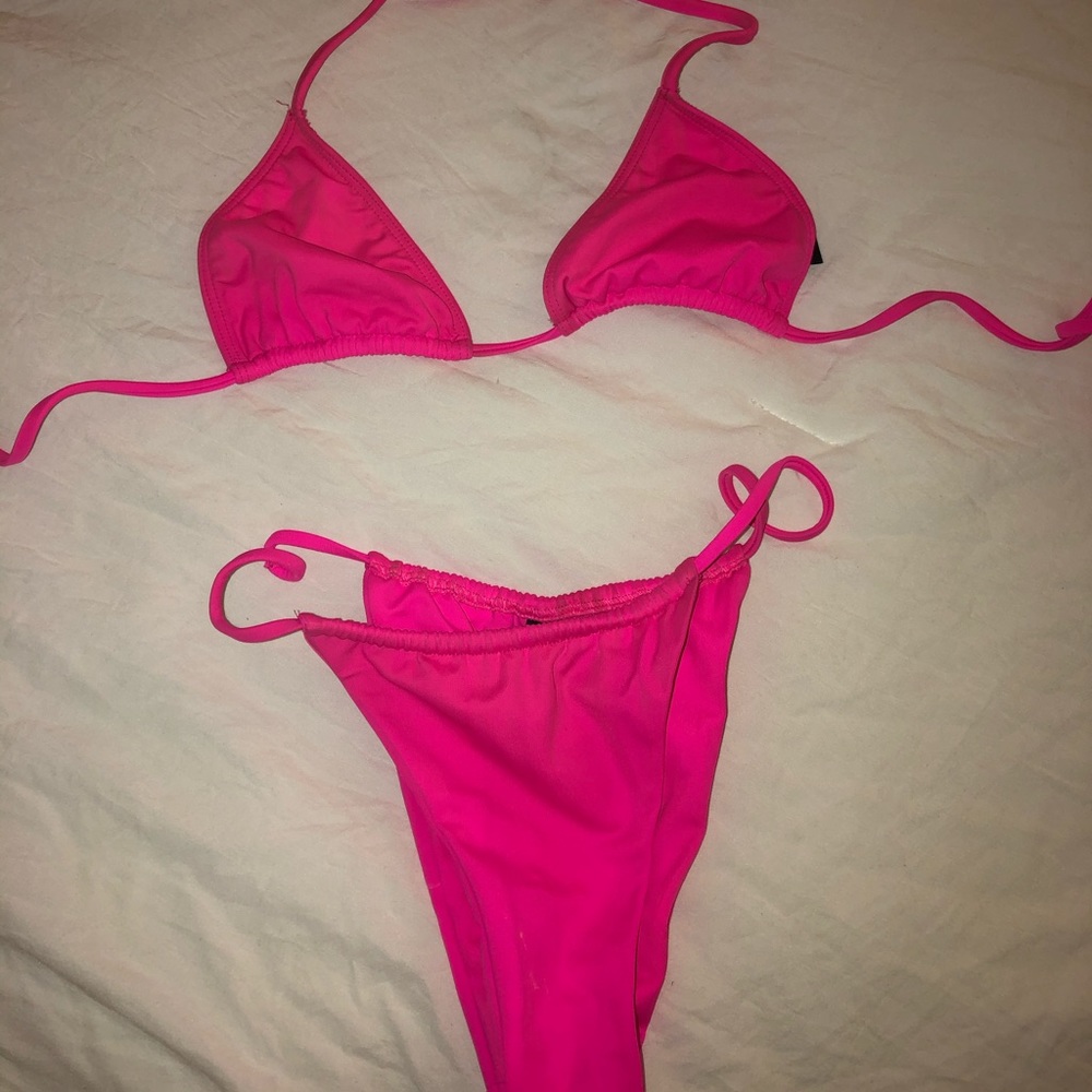 disruptive youth hot pink bikini